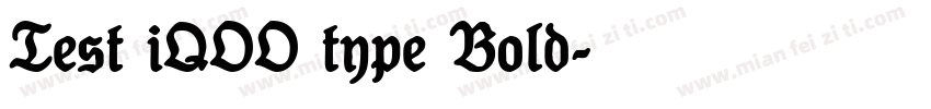 Test iQOO type Bold字体转换